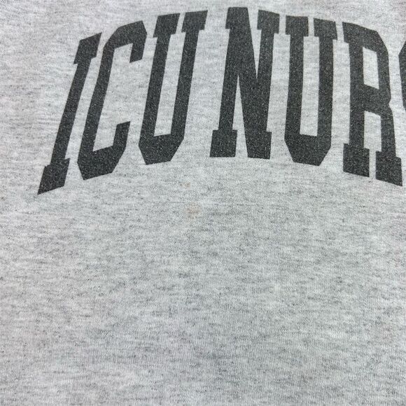 ICU Nurse Women's Gray Crew Neck Sweatshirt Size S Long Sleeve Casual, Nurse - Picture 6 of 10